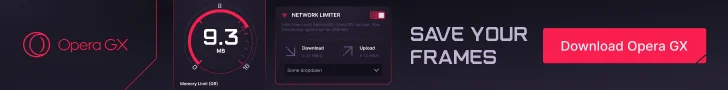 Opera GX — Save your frames with the network and RAM limiters. Download Opera GX.
