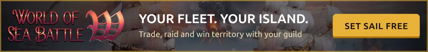 World of Sea Battle — Your fleet, your island. Trade, raid and win territory with your guild. Set sail free.